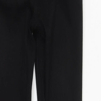 Denim & Co. Womens Black  Cotton Straight Jeans Size 4 L25 in Regular Zip