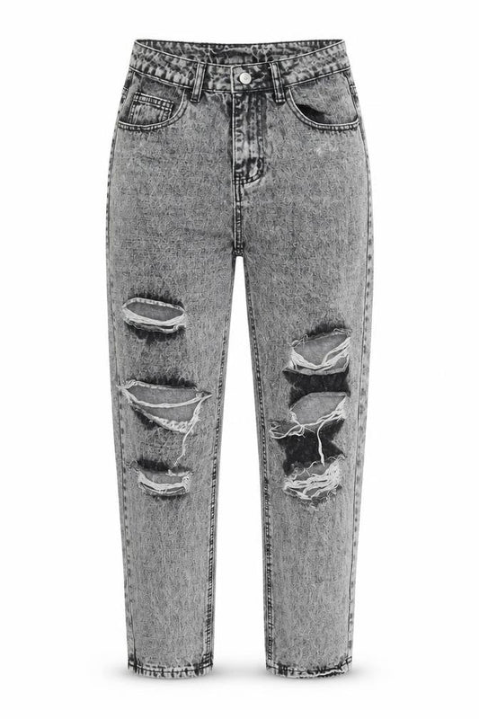Womens UK Size XS SheIn Regular Fit Straight Grey Jeans