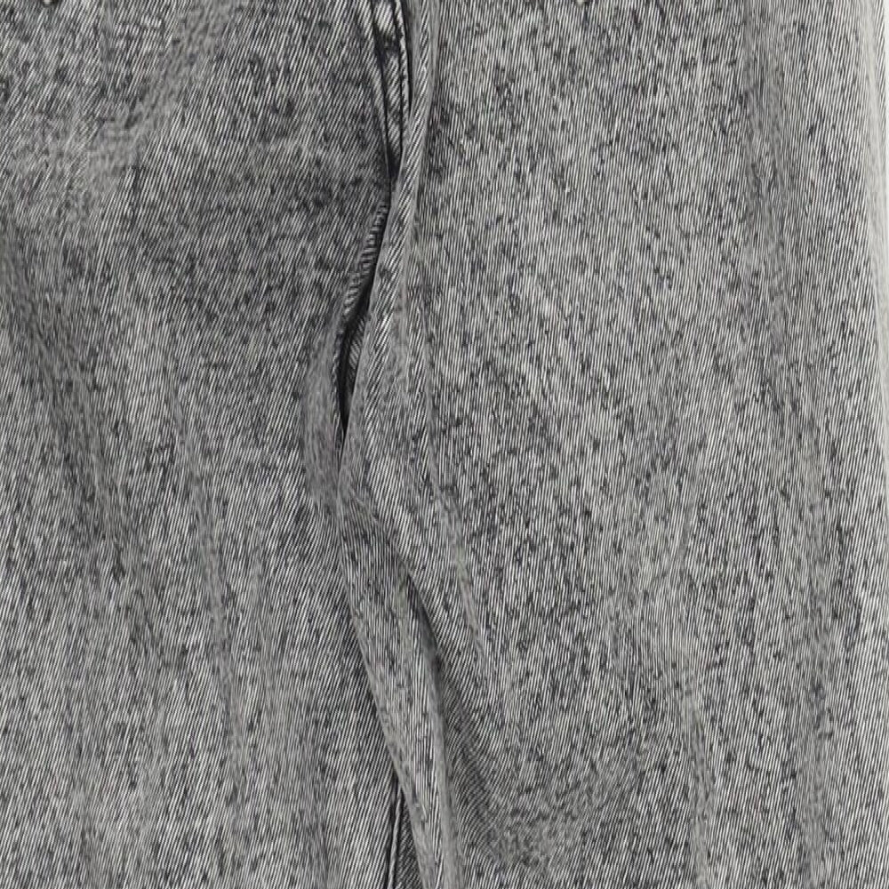 SheIn Womens Grey  Cotton Straight Jeans Size XS L29 in Regular Zip