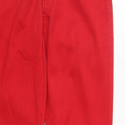 J Welly Womens Red  Cotton Straight Jeans Size M L30 in Regular Zip