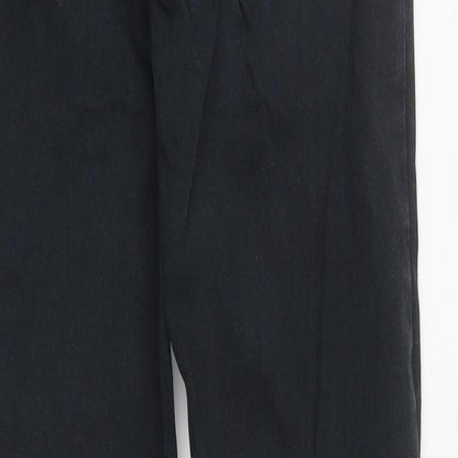 Topshop Womens Black  Cotton Straight Jeans Size 28 in L30 in Regular Zip