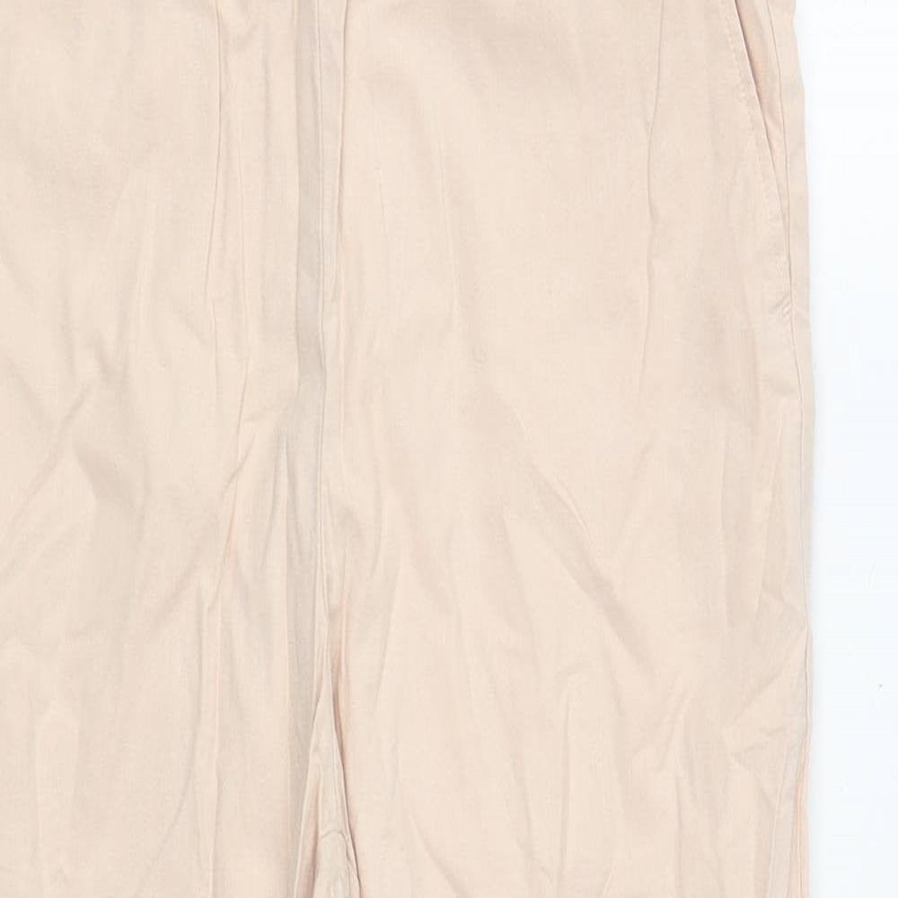 Womens UK Size S Uniqlo Regular Fit Cropped Pink Trousers