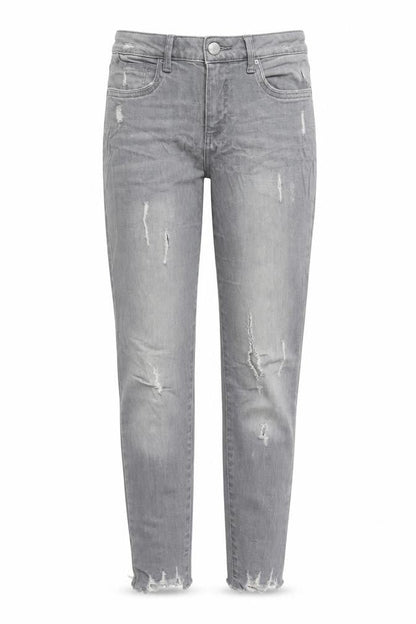 Womens UK Size 10 Denim & Co. Regular Fit Straight Grey Jeans