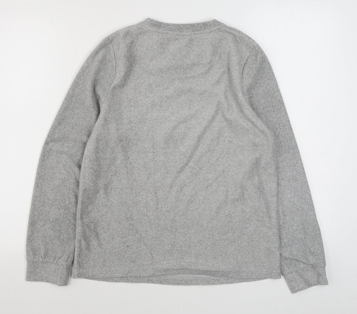 Dunnes Womens Grey Solid Polyester Top Pyjama Set Size S