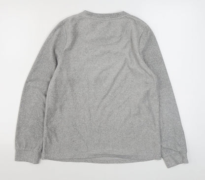 Dunnes Womens Grey Solid Polyester Top Pyjama Set Size S
