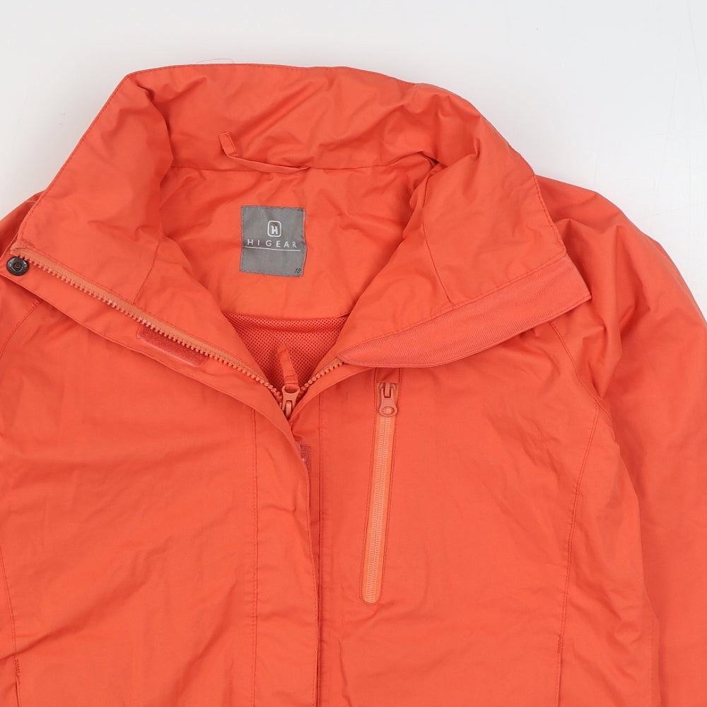 Womens UK Size 10 Hi Gear Orange Rain Coat