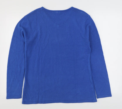 Womens UK Size 14 Damart Blue Pullover Jumper