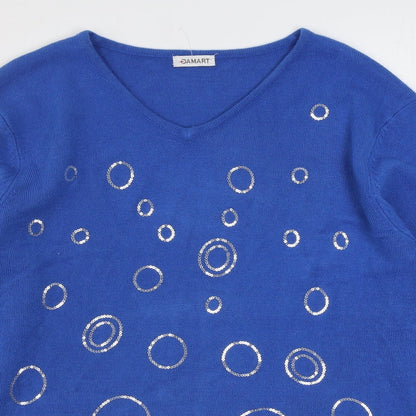 Womens UK Size 14 Damart Blue Pullover Jumper