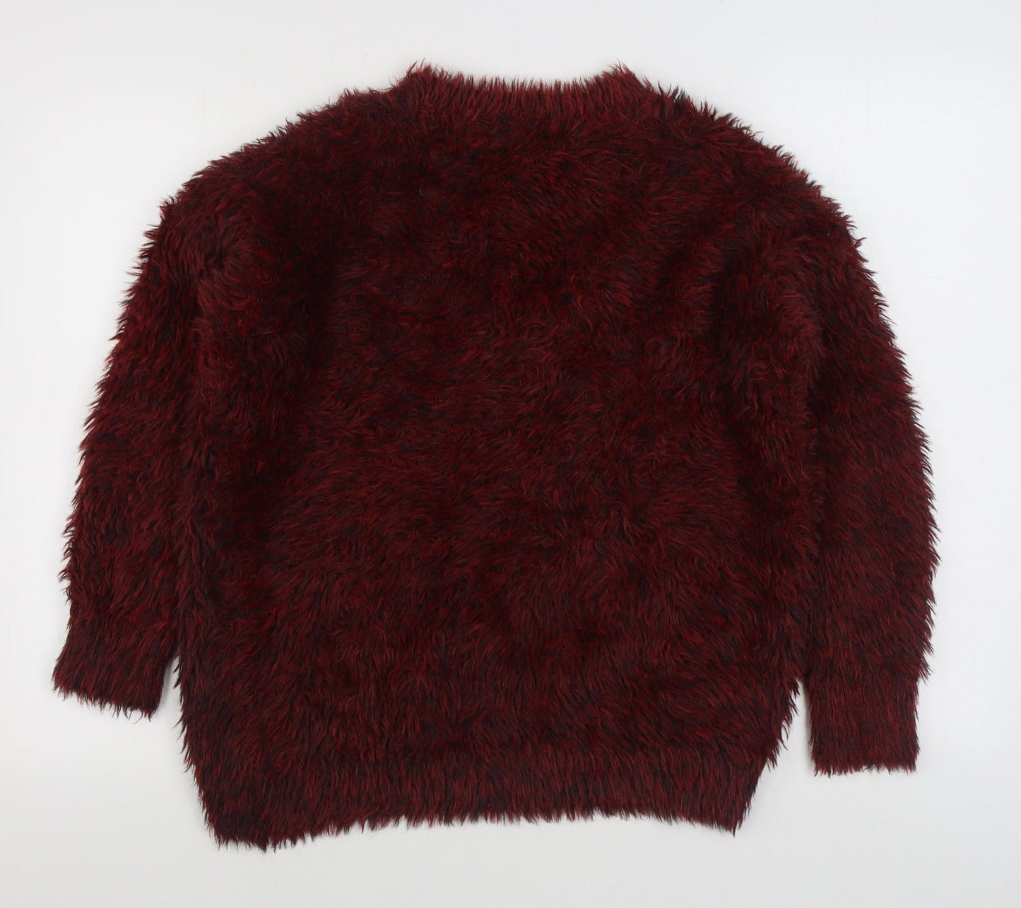 Primark Womens Red Round Neck  Polyester Pullover Jumper Size S