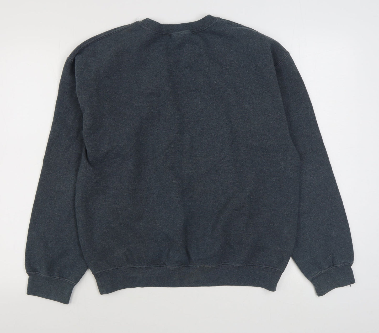 Mens UK Size M Gildan Grey Pullover Sweatshirt