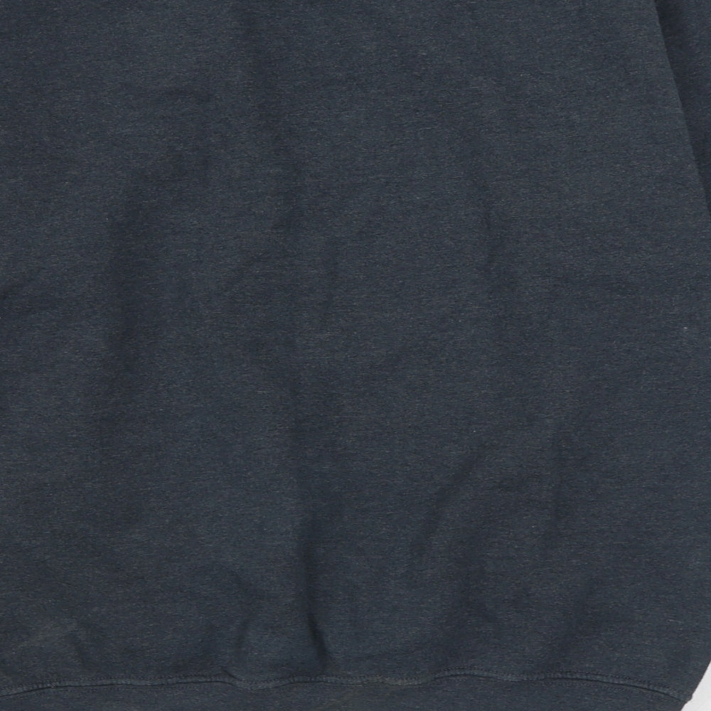 Mens UK Size M Gildan Grey Pullover Sweatshirt