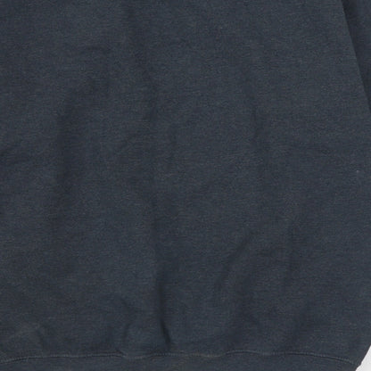 Mens UK Size M Gildan Grey Pullover Sweatshirt