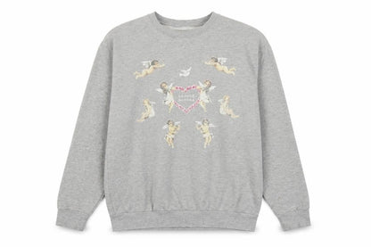 YAA Womens Grey  Polyester Pullover Sweatshirt Size M  Pullover