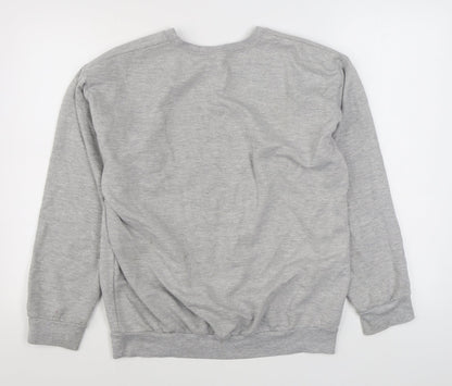 YAA Womens Grey  Polyester Pullover Sweatshirt Size M  Pullover