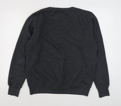Square Blades Mens Grey  Cotton Pullover Sweatshirt Size M