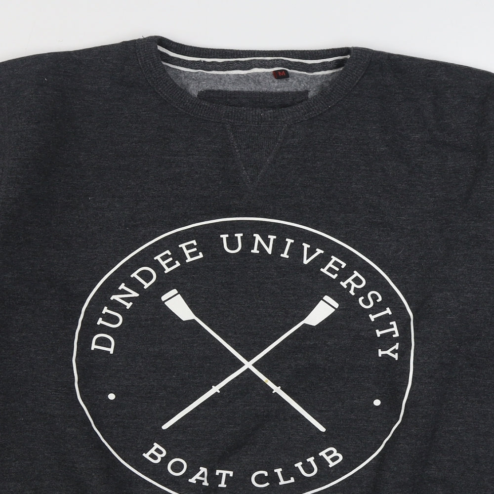 Square Blades Mens Grey  Cotton Pullover Sweatshirt Size M