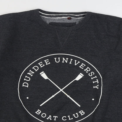 Square Blades Mens Grey  Cotton Pullover Sweatshirt Size M