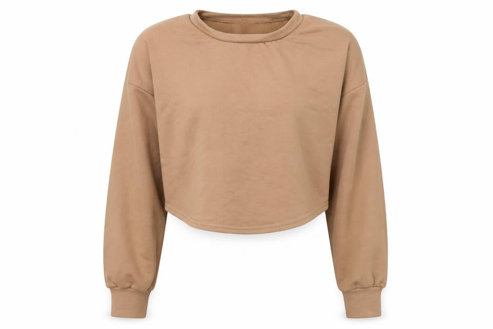 Womens UK Size S Boohoo Beige Pullover Sweatshirt