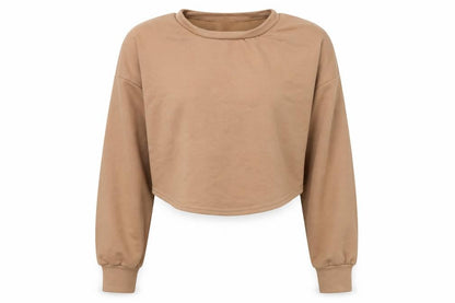 Womens UK Size S Boohoo Beige Pullover Sweatshirt