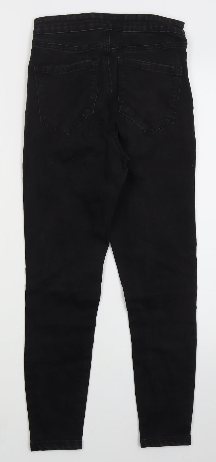 Denim Co Womens Black  Cotton Skinny Jeans Size 10 L24 in Regular Button