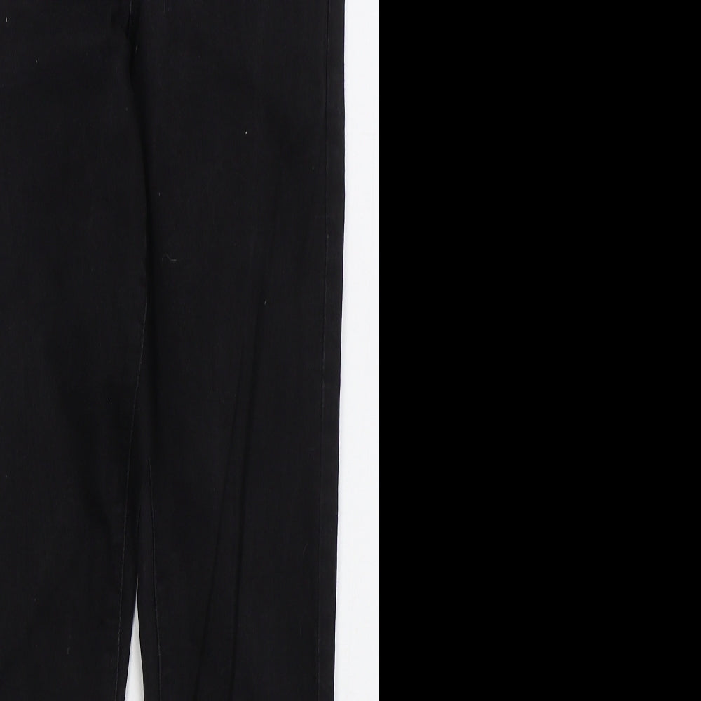 Denim Co Womens Black  Cotton Skinny Jeans Size 10 L24 in Regular Button