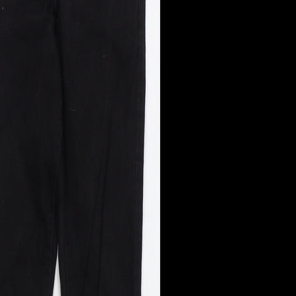 Denim Co Womens Black  Cotton Skinny Jeans Size 10 L24 in Regular Button