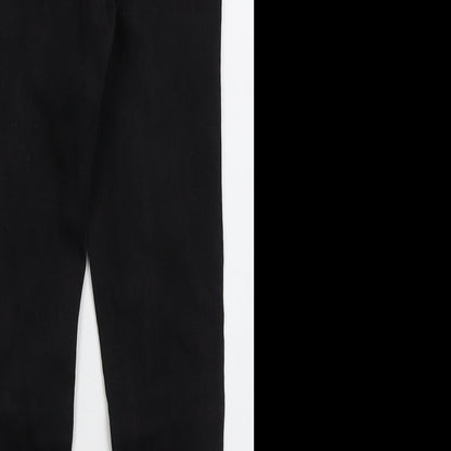 Denim Co Womens Black  Cotton Skinny Jeans Size 10 L24 in Regular Button