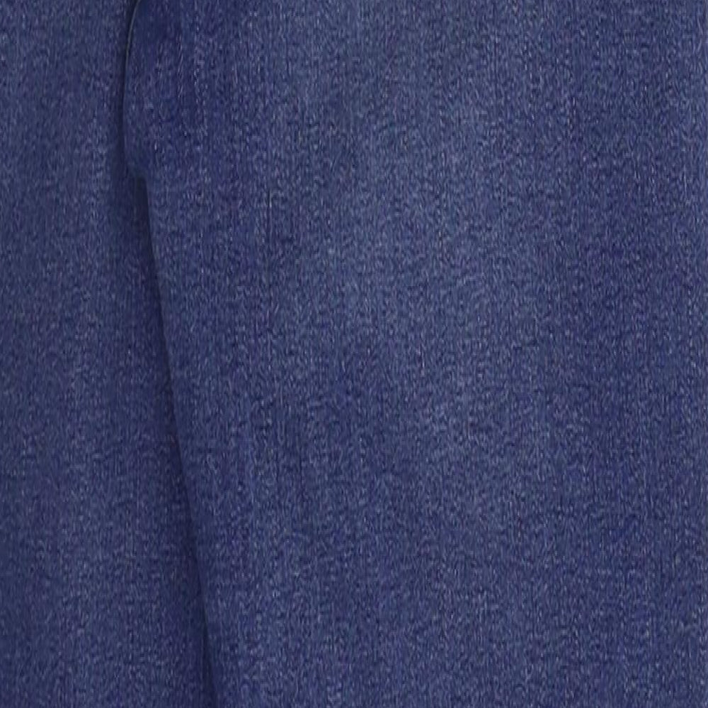 Topshop Womens Blue  Cotton Skinny Jeans Size 26 in L25 in Regular Button