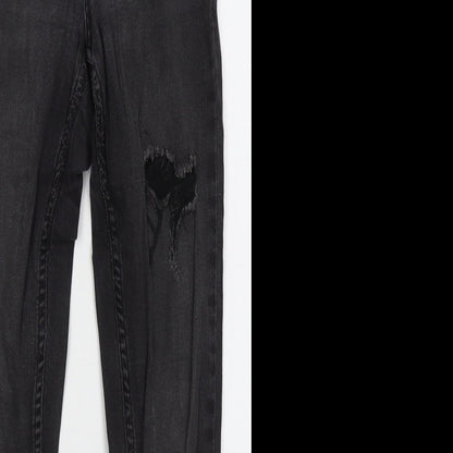 Denim Co Womens Grey  Cotton Skinny Jeans Size 10 L27 in Regular Button