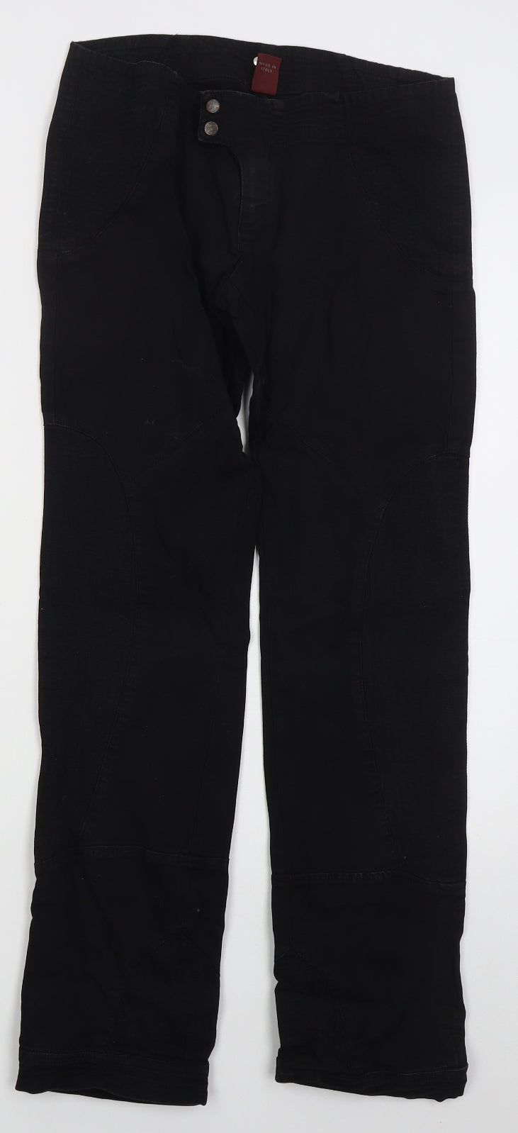 Dondup Womens Black  Cotton Straight Jeans Size 28 in L31 in Regular Button