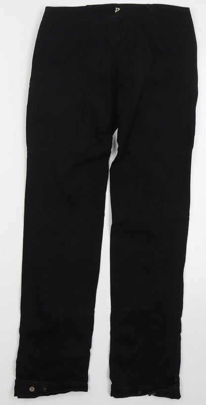 Dondup Womens Black  Cotton Straight Jeans Size 28 in L31 in Regular Button
