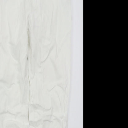 Simply Be Womens White  Cotton Skinny Jeans Size 12 L26 in Slim