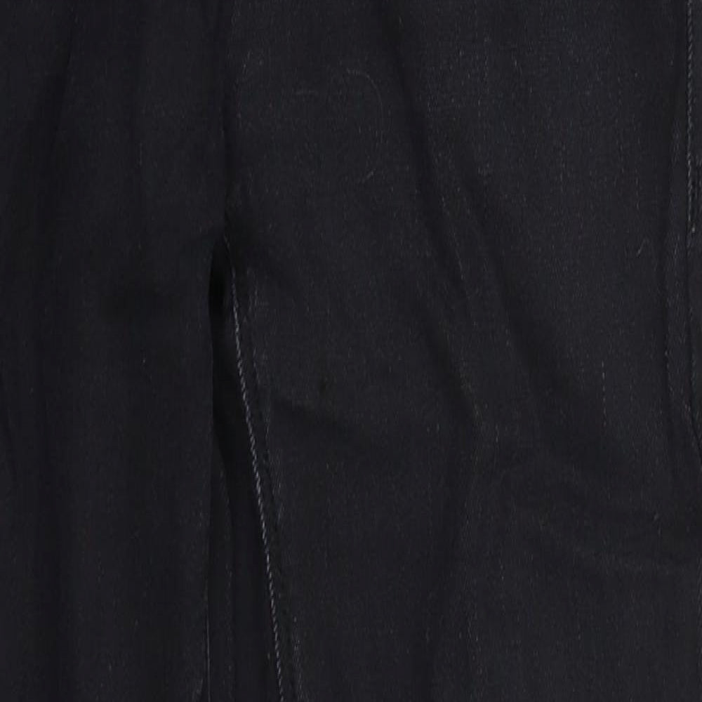 Topshop Womens Black  Cotton Skinny Jeans Size 28 in L27 in Regular Button