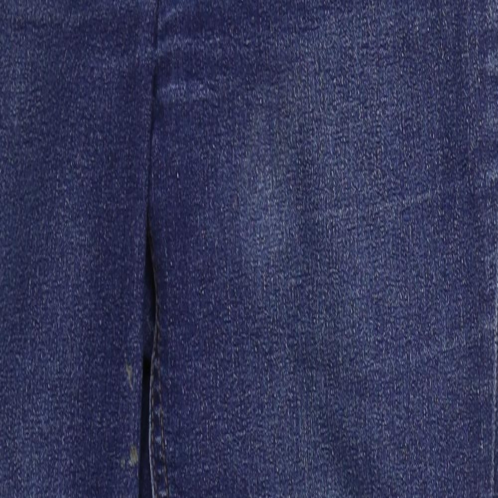 New Look Womens Blue  Cotton Skinny Jeans Size 10 L28 in Regular Button