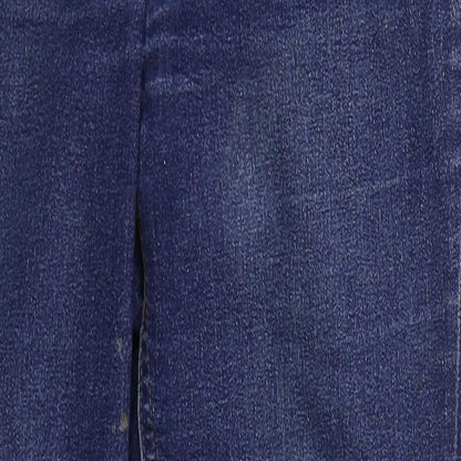 New Look Womens Blue  Cotton Skinny Jeans Size 10 L28 in Regular Button