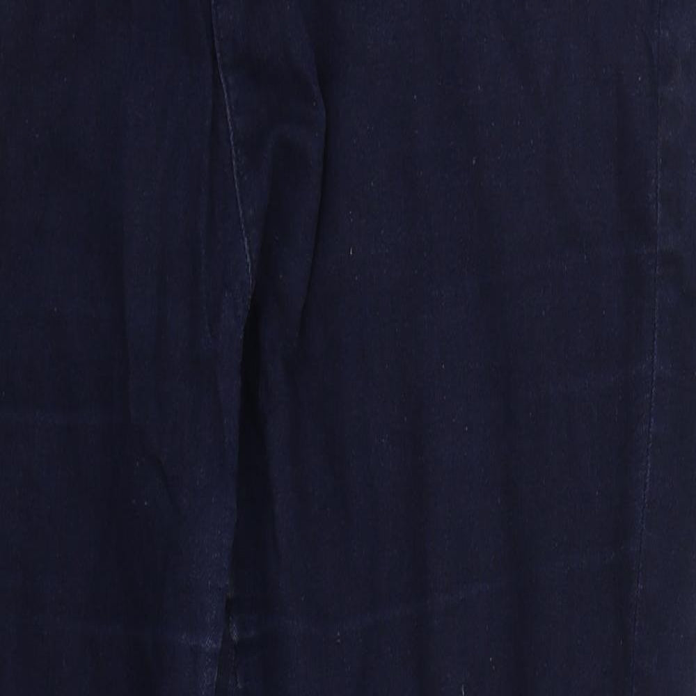 Peacocks Womens Blue  Cotton Skinny Jeans Size 14 L28 in Regular Button