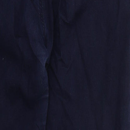 Peacocks Womens Blue  Cotton Skinny Jeans Size 14 L28 in Regular Button