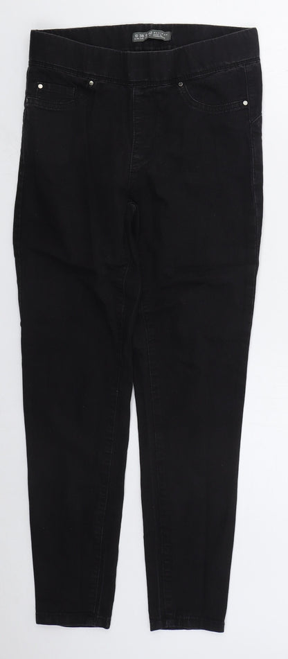 Denim Co Womens Black  Cotton Jegging Jeans Size 10 L26 in Regular