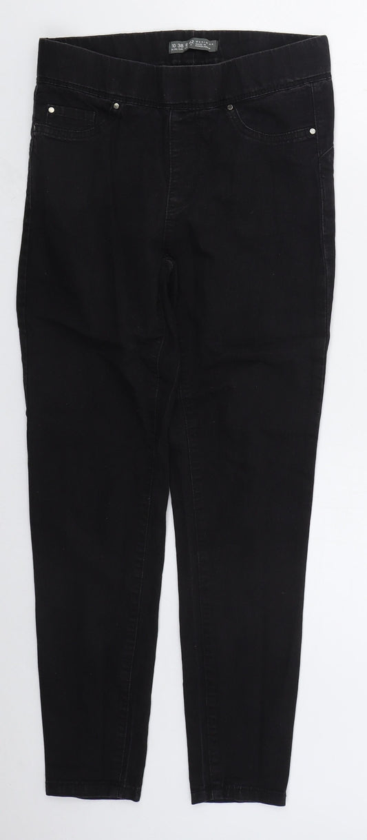Denim Co Womens Black  Cotton Jegging Jeans Size 10 L26 in Regular