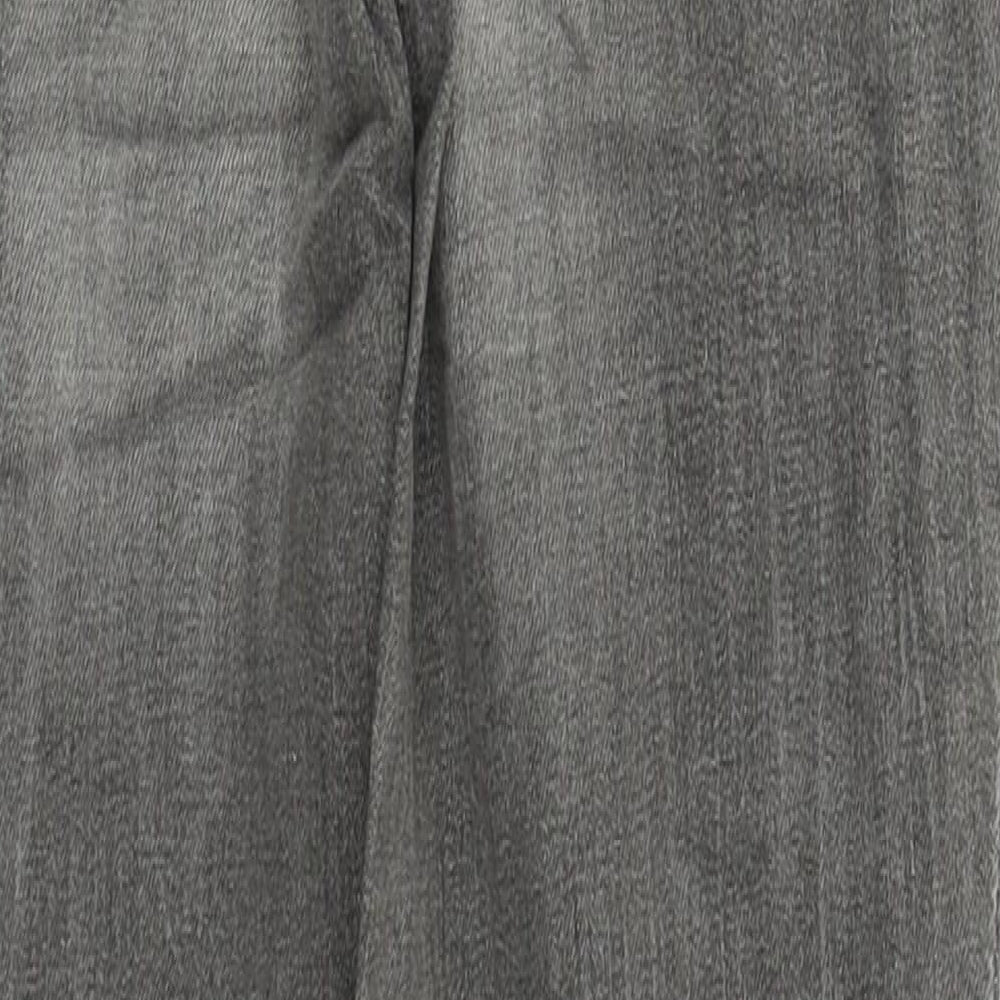 PUll & Bear Womens Grey  Cotton Skinny Jeans Size 6 L29 in Regular Button