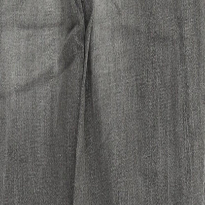 PUll & Bear Womens Grey  Cotton Skinny Jeans Size 6 L29 in Regular Button