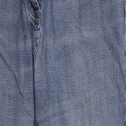 ELLE Womens Blue  Cotton Straight Jeans Size 32 in L24 in Regular Button