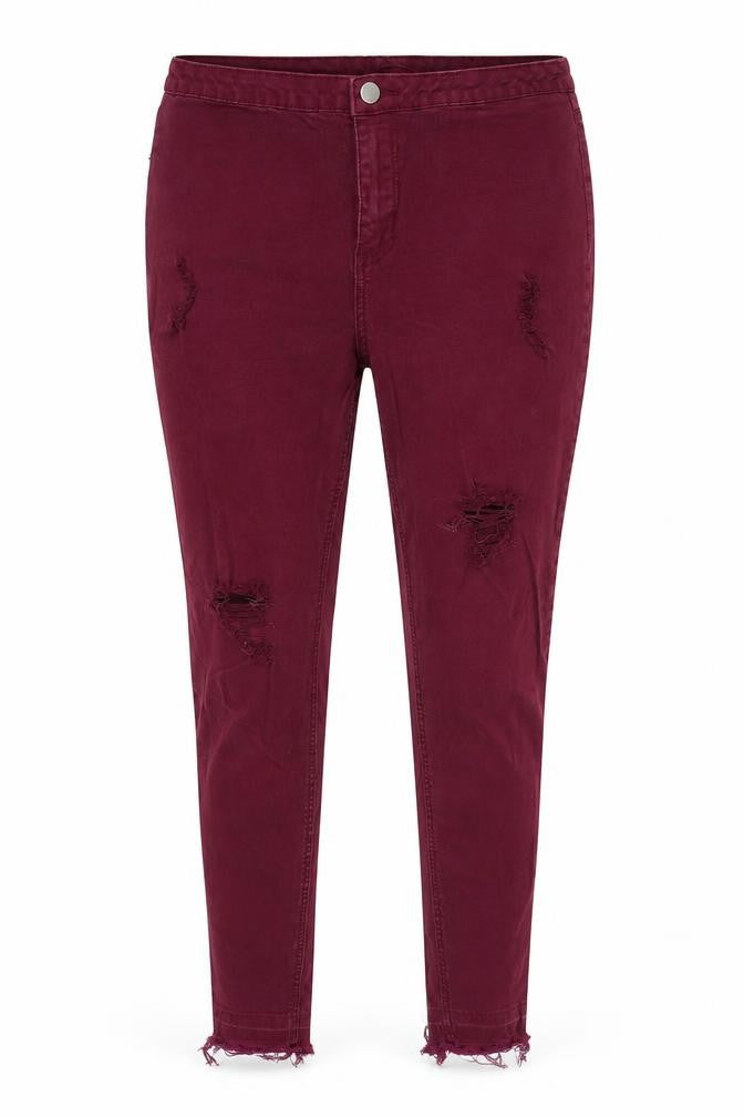 Womens UK Size 32 in Denim Co Regular Fit Skinny Red Jeans
