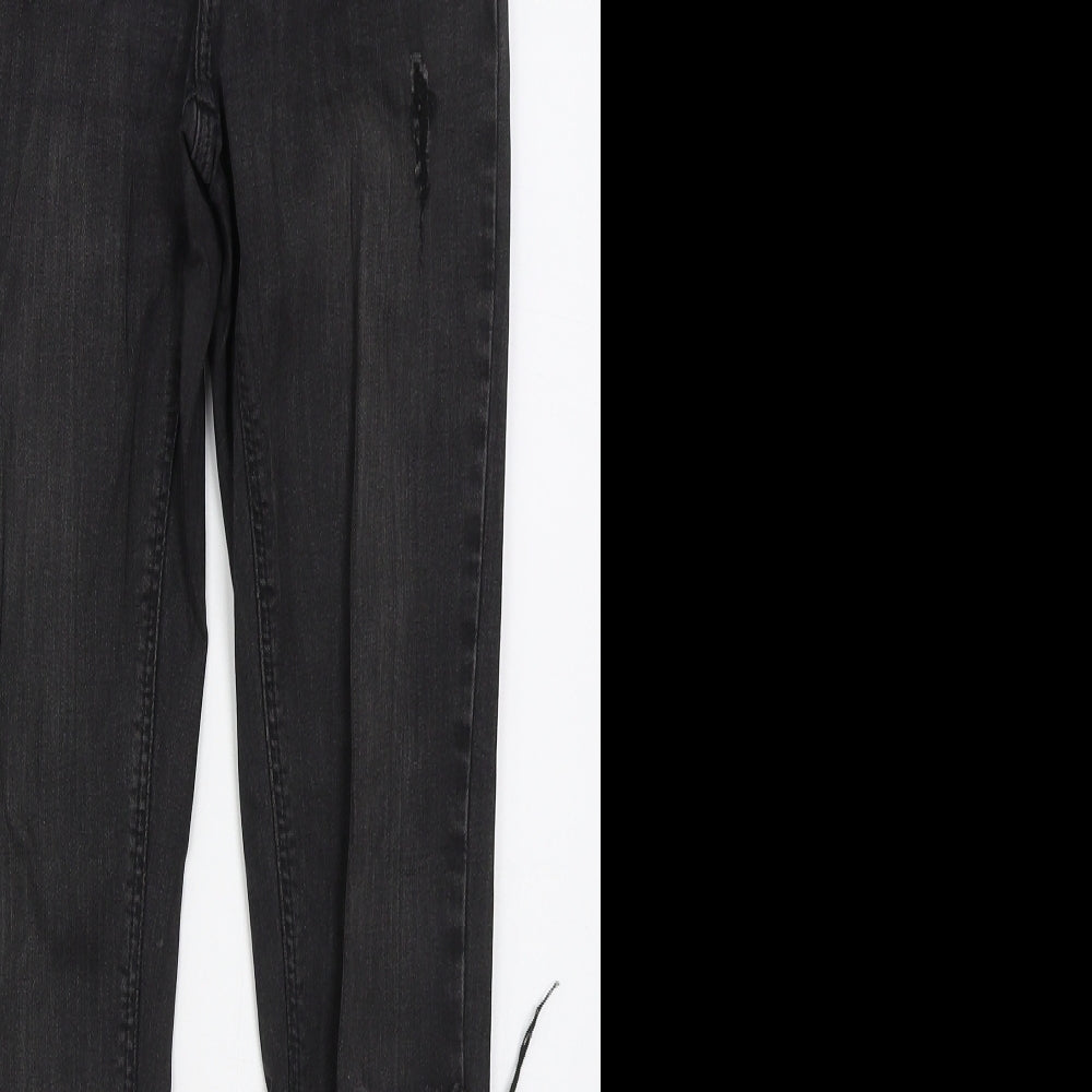 Denim Co Womens Black  Cotton Skinny Jeans Size 6 L28 in Regular Button