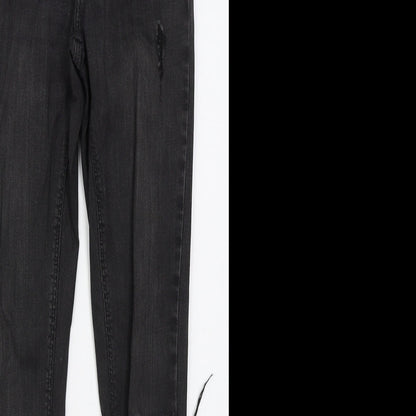 Denim Co Womens Black  Cotton Skinny Jeans Size 6 L28 in Regular Button