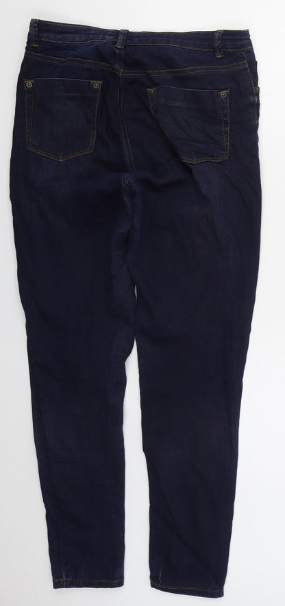 Womens UK Size 12 Warehouse Regular Fit Skinny Blue Jeans