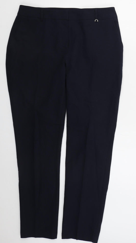 Womens UK Size 12 Dorothy Perkins Regular Fit  Blue Trousers