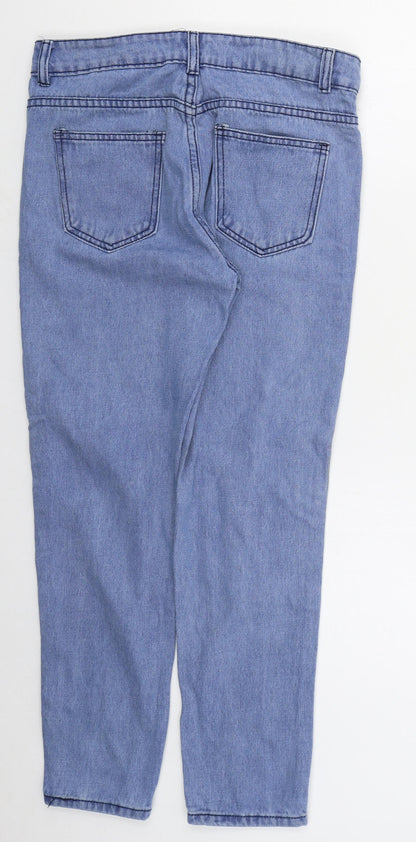 Womens UK Size S Preworn Regular Fit Tapered Blue Jeans