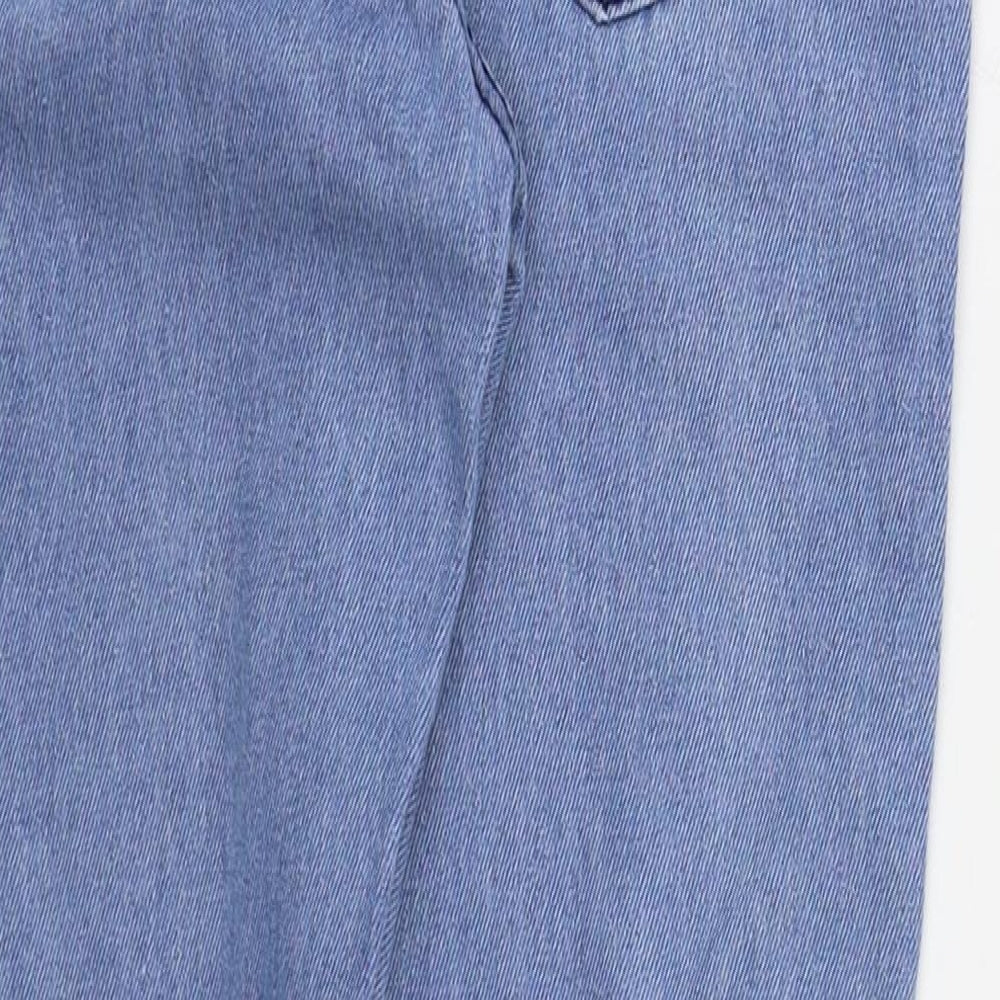 Womens UK Size S Preworn Regular Fit Tapered Blue Jeans