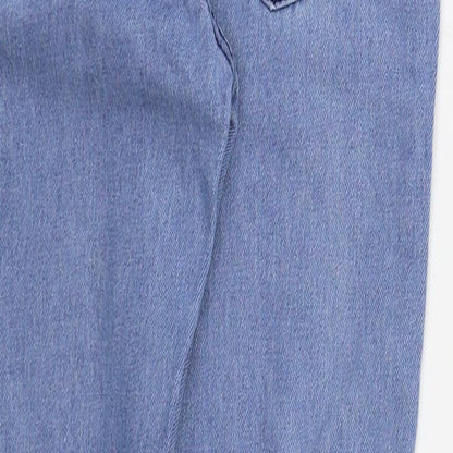 Womens UK Size S Preworn Regular Fit Tapered Blue Jeans